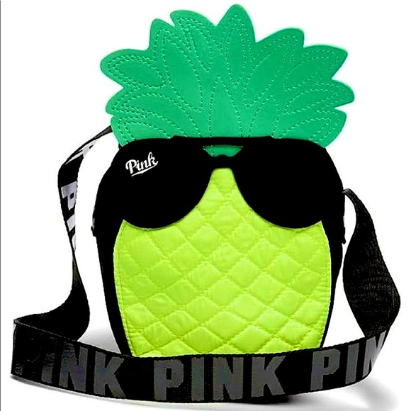 💥NWOT limited edition💥VS PINK pineapple cooler/insulated lunch bag w/strap🍍 - Picture 4 of 4